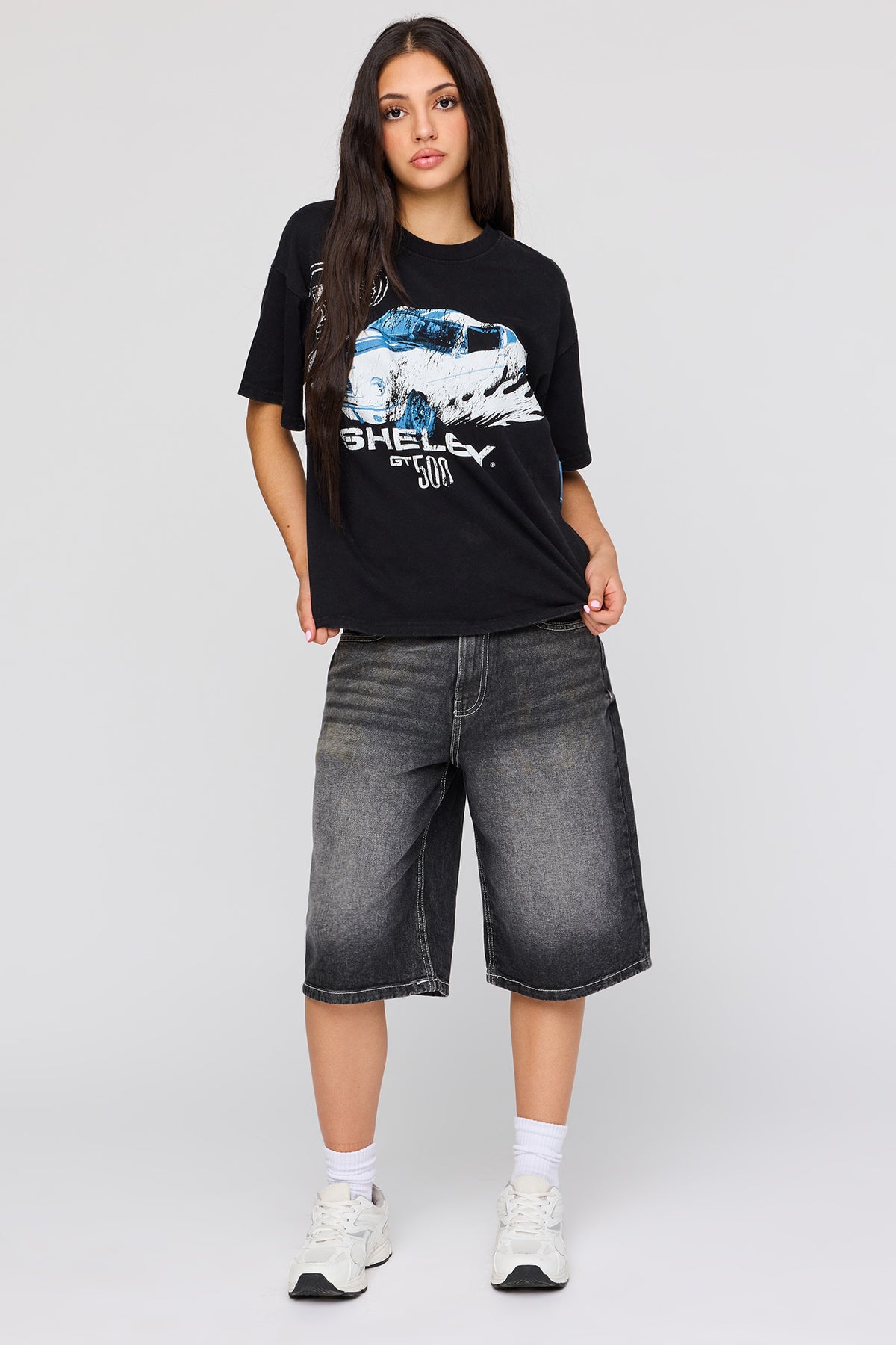Alt View 3. Shelby Cobra Graphic Oversized T-Shirt - Black