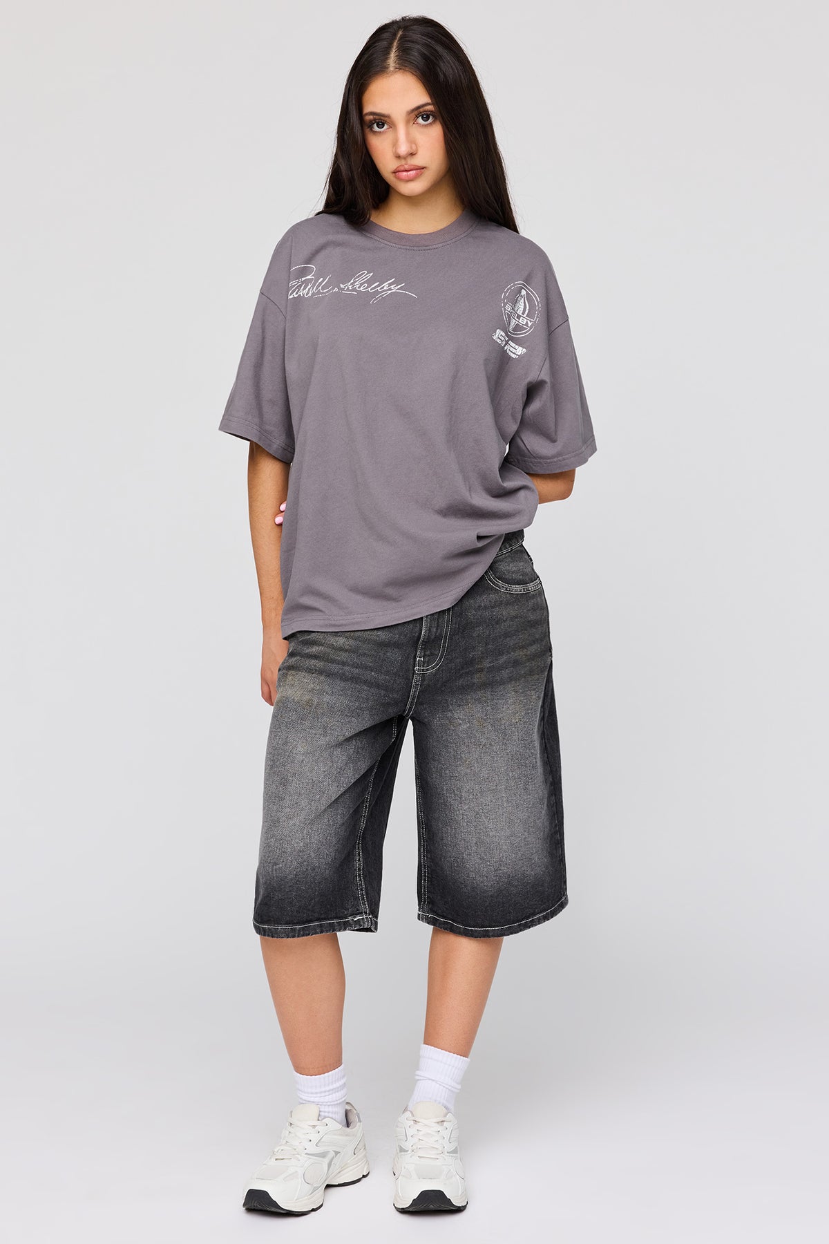 Alt View 3. Shelby Cobra Graphic Oversized T-Shirt - Dark Grey