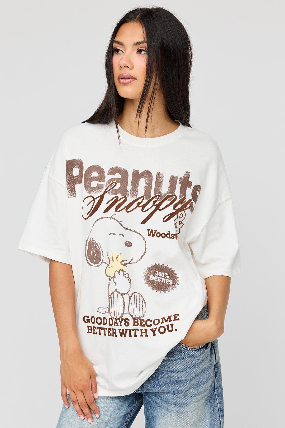 T-shirt surdimensionné à imprimé Peanuts