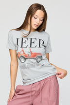 T-shirt de coupe garçonne à imprimé Jeep