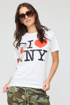 T-shirt de coupe garçonne à imprimé Betty Boop 