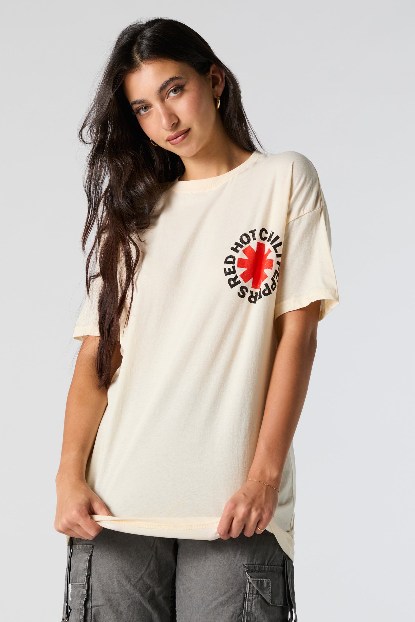 T-shirt de coupe garçonne à imprimé Red Hot Chili Peppers