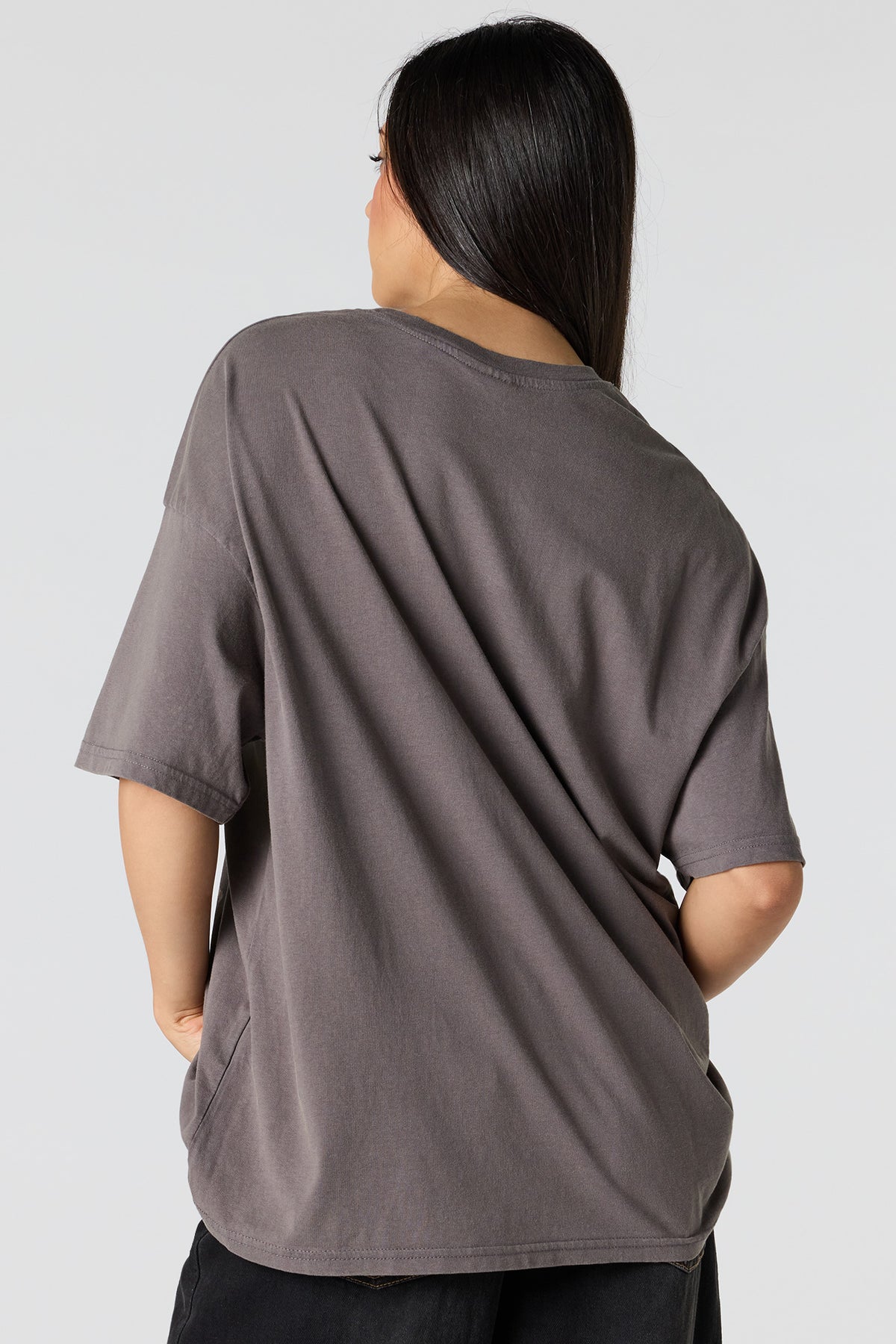 Vue alternative 2. T-shirt surdimensionné délavé à imprimé Tupac