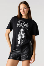 T-shirt de coupe garçonne à imprimé Corpse Bride 