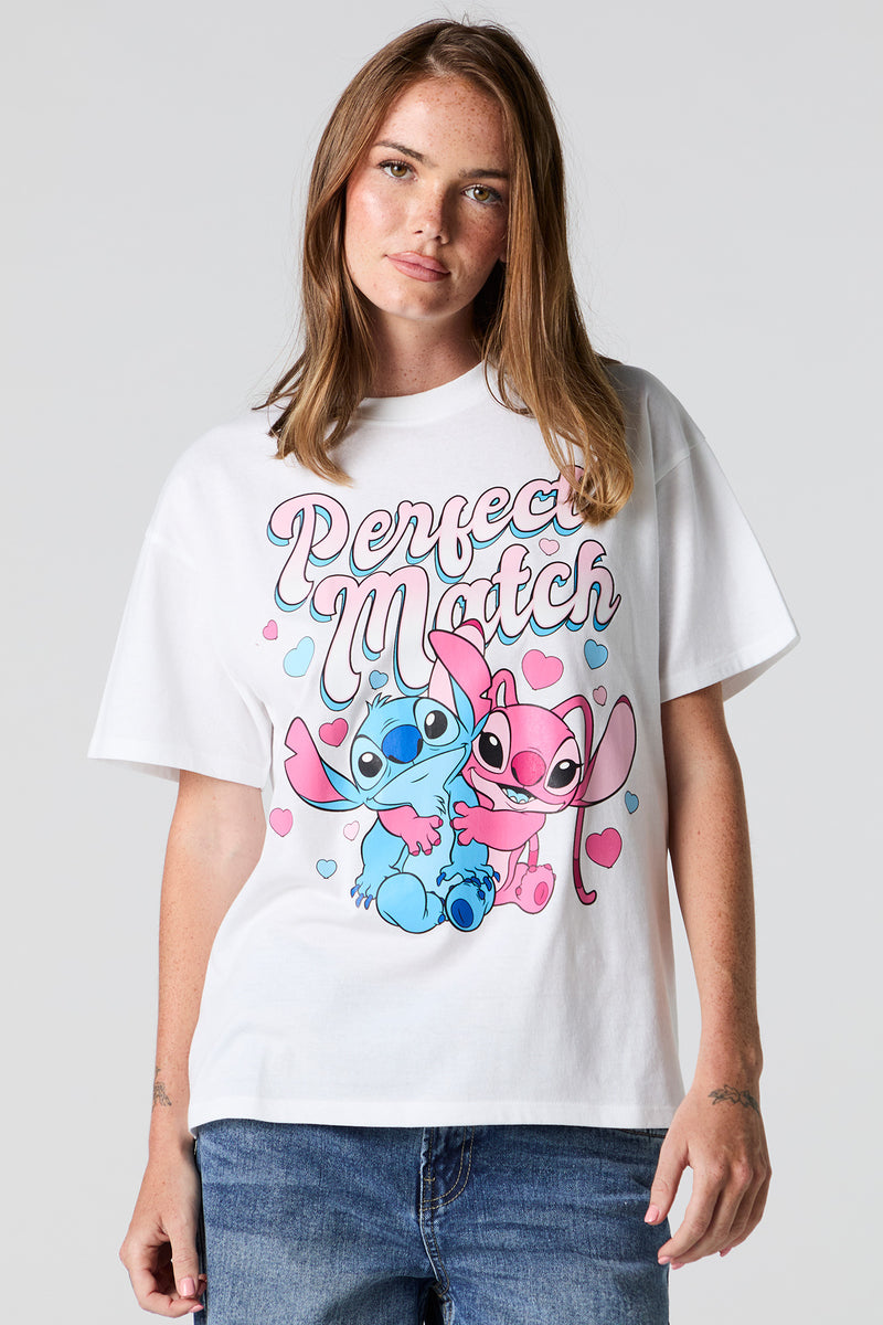 Stitch Perfect Match Graphic Boyfriend T-Shirt