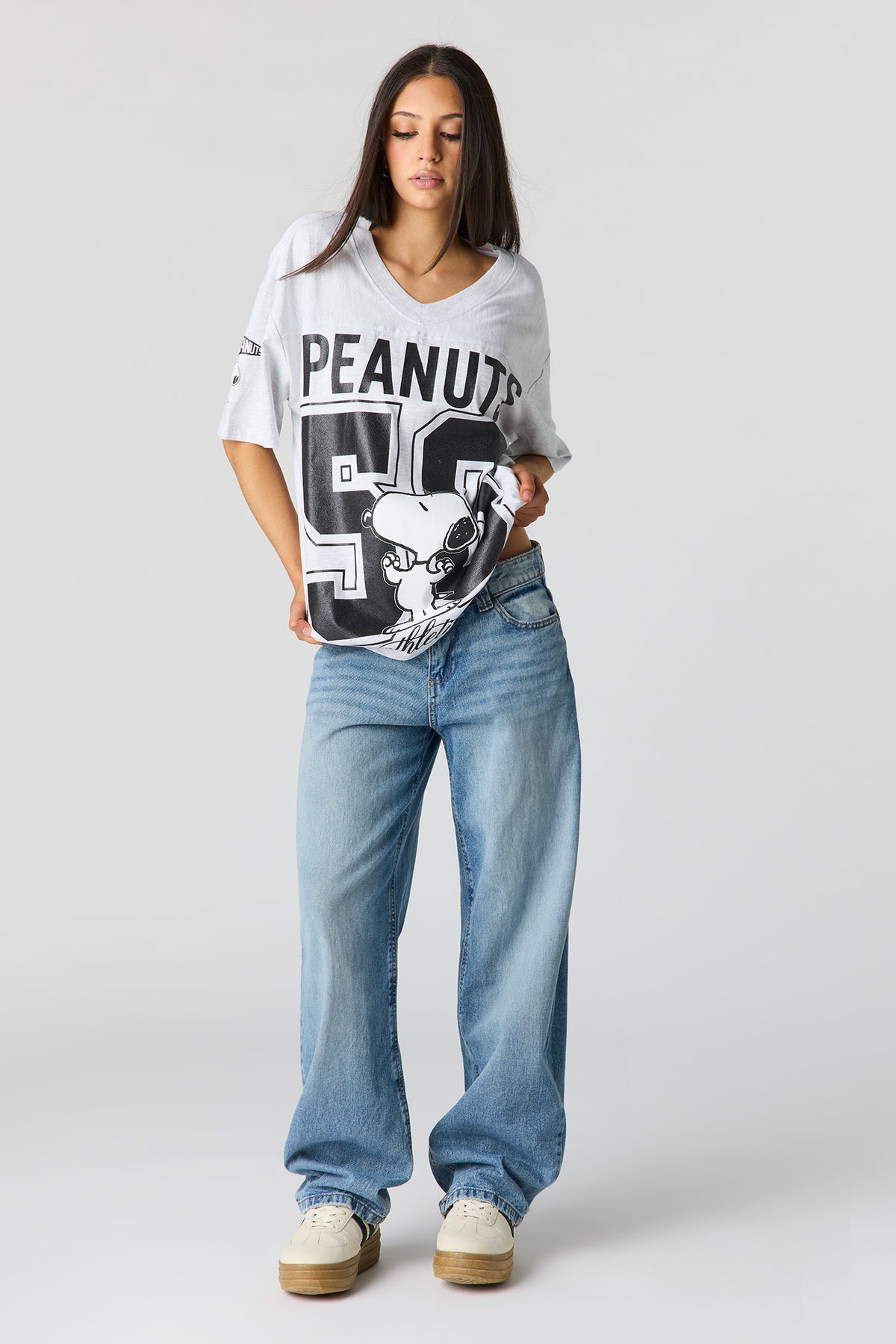 Alt View 3. Peanuts Graphic T-Shirt - Heather Grey