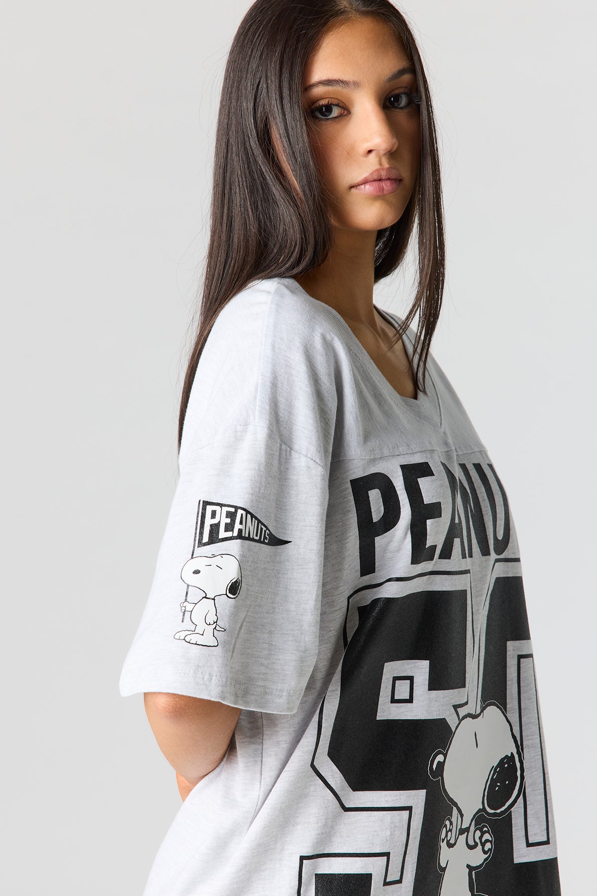 Alt View 4. Peanuts Graphic T-Shirt - Heather Grey