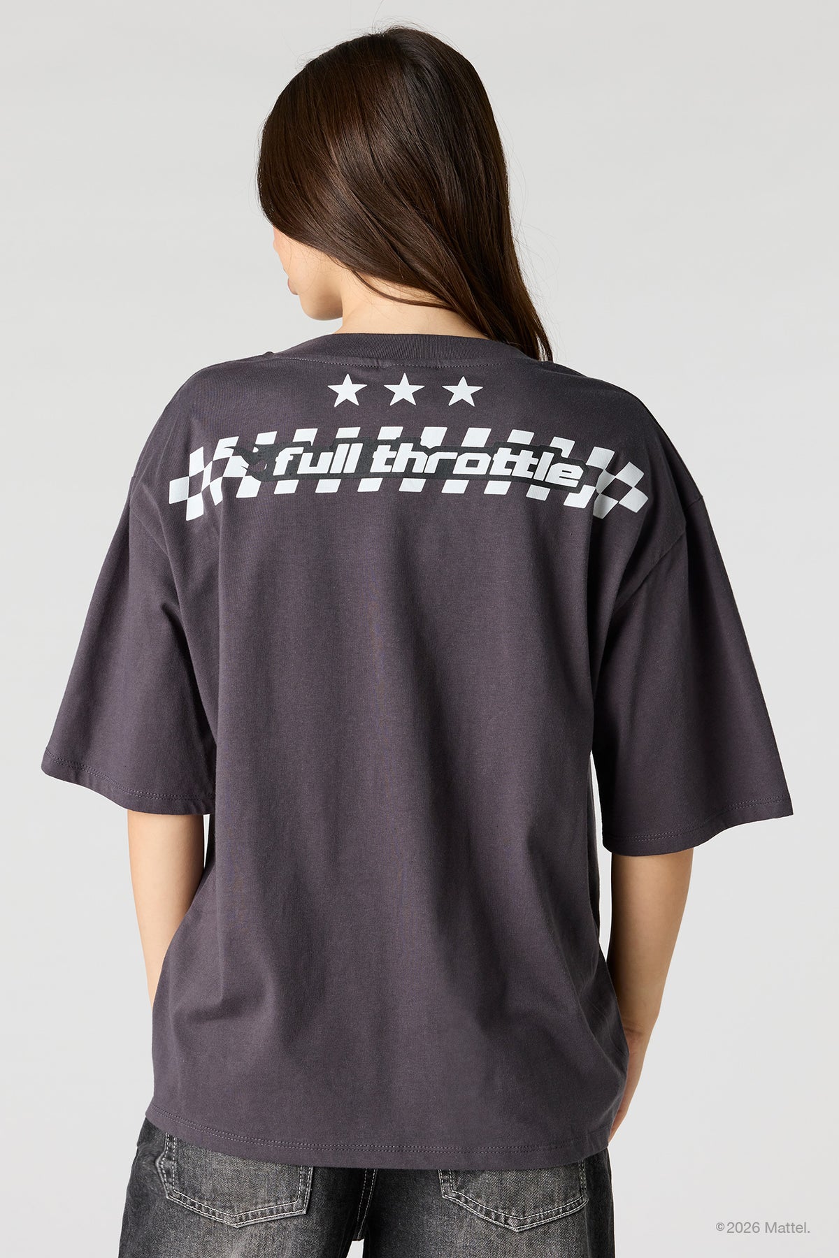 Alt View 2. Hot Wheels™ Graphic V-Neck T-Shirt - Dark Grey
