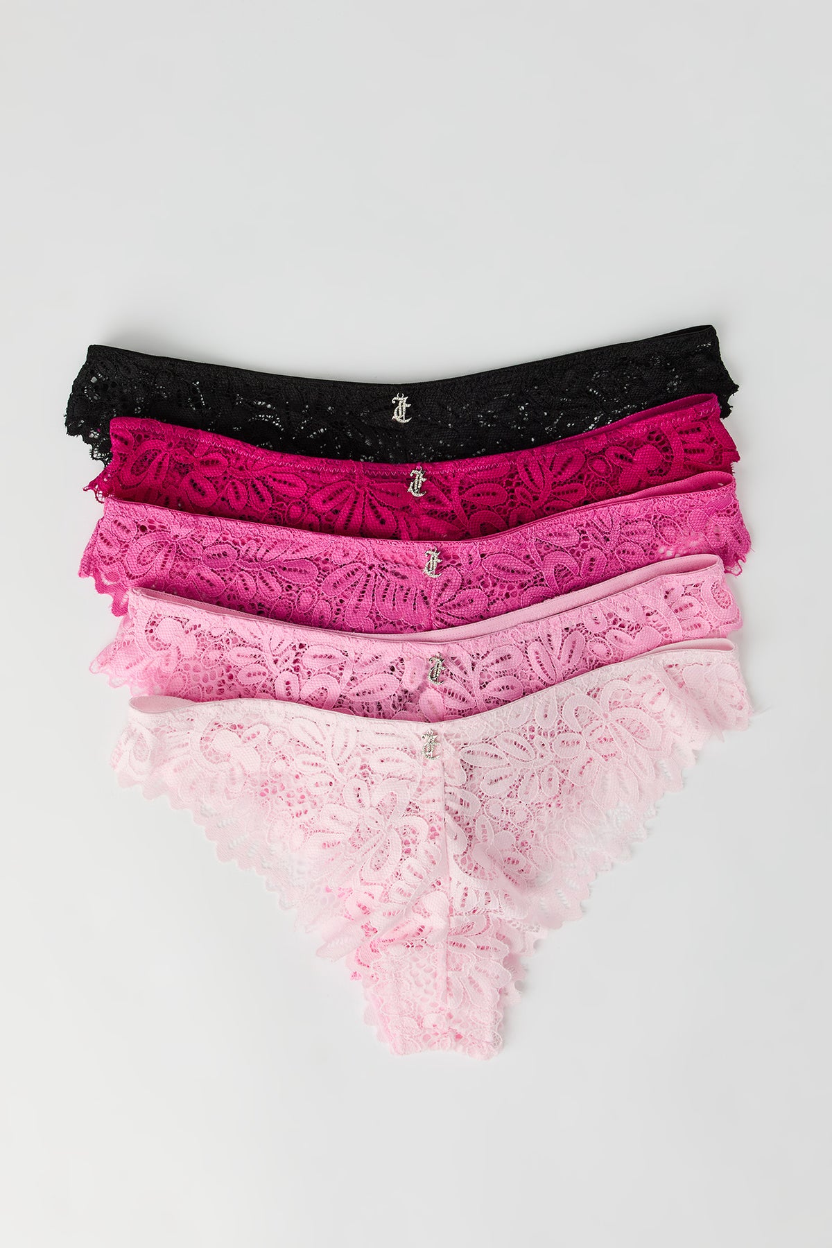 Vue alternative 4. Sous-vêtement en dentelle à imprimé Juicy Couture (Lot de 5)