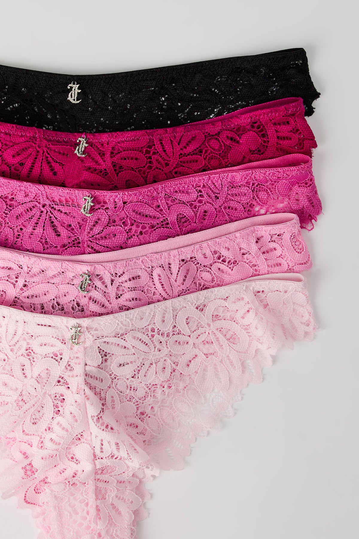 Vue alternative 6. Sous-vêtement en dentelle à imprimé Juicy Couture (Lot de 5)