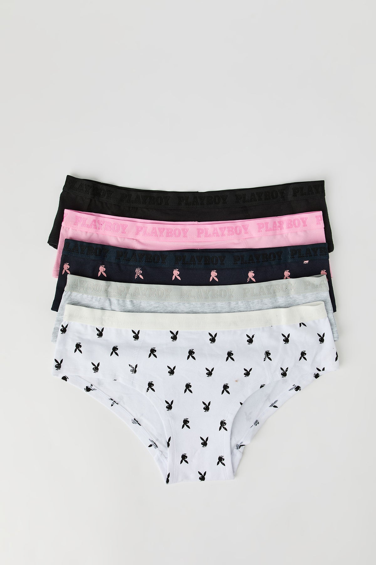 Alt View 4. Playboy Cheeky Panty (5 Pack) - Black