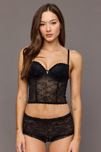 Playboy Lace Rhinestone Corset