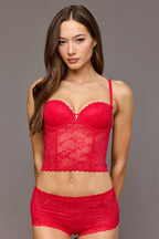 Playboy Lace Rhinestone Corset