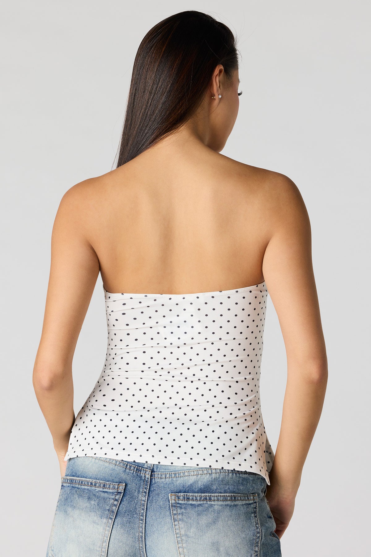 Alt View 2. Cinched Tube Top - Coral