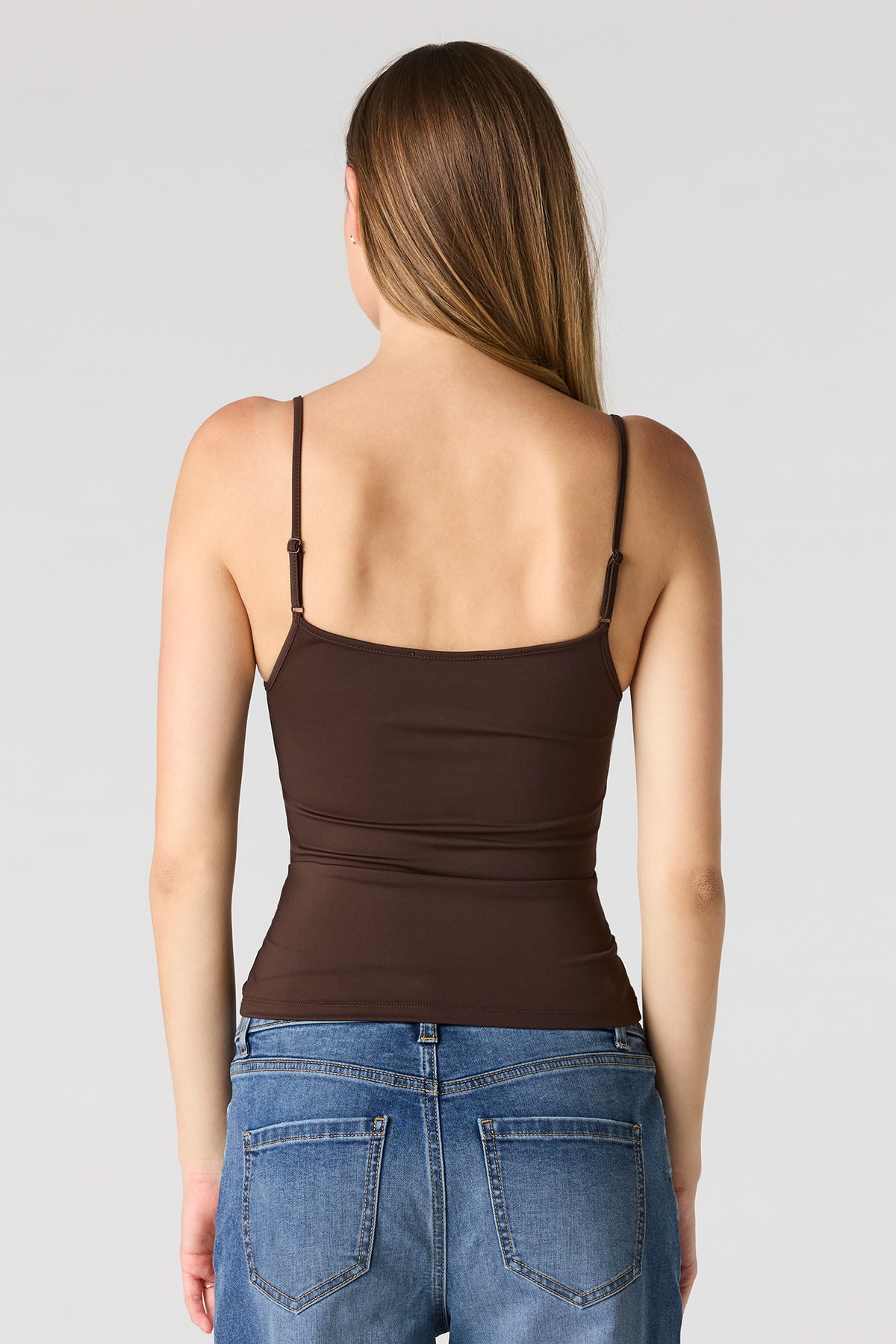 Alt View 2. Luxe Heavy Contour Tank - Brown