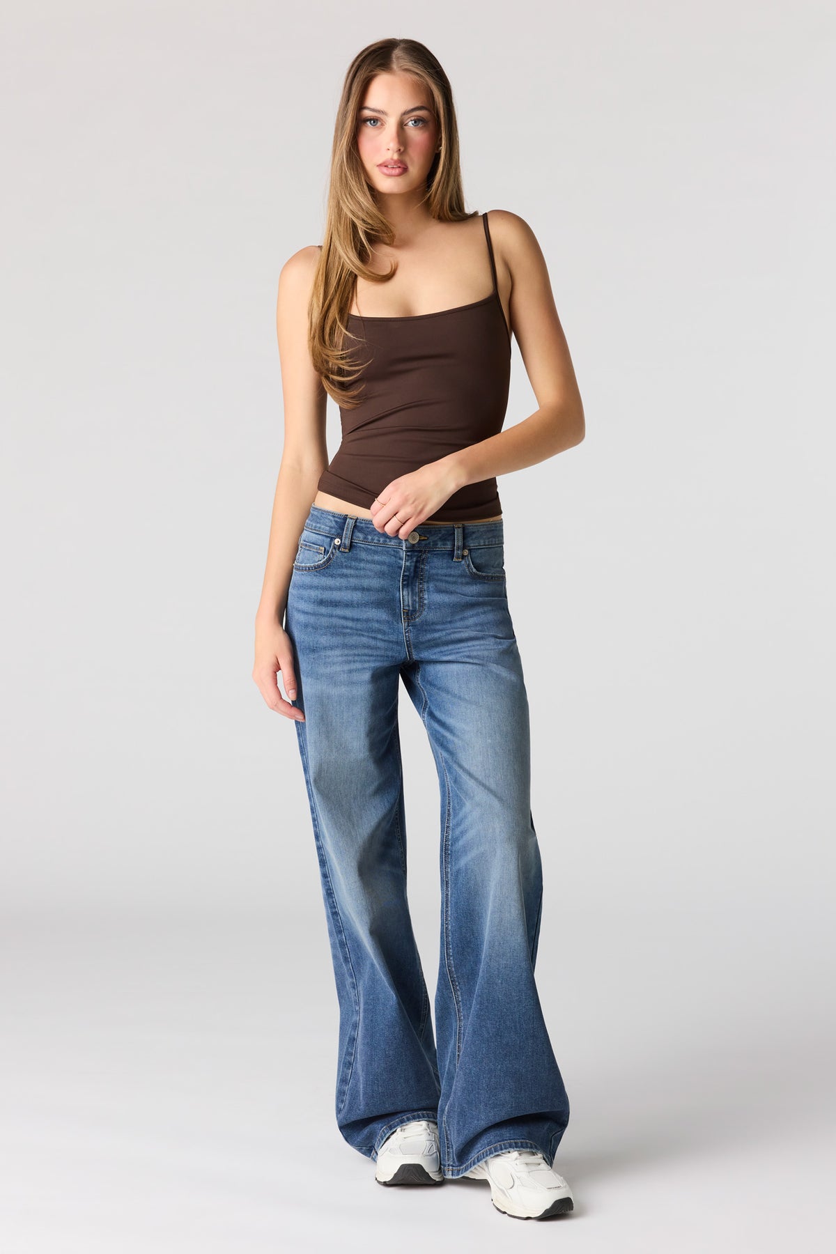 Alt View 3. Luxe Heavy Contour Tank - Brown