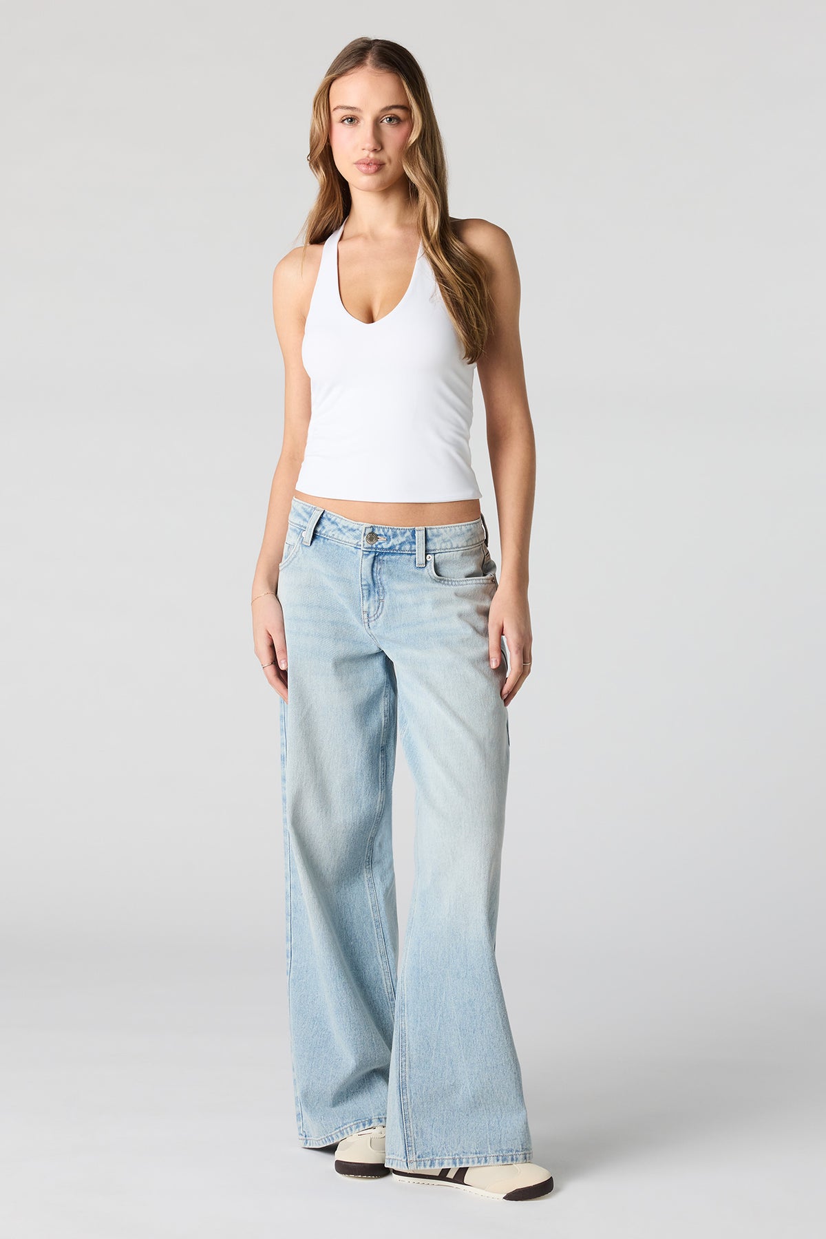 Alt View 3. Contour Halter Top - White