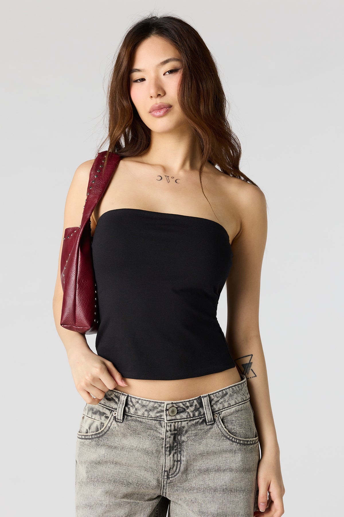 Braless Soft Contour Tube Top - Black