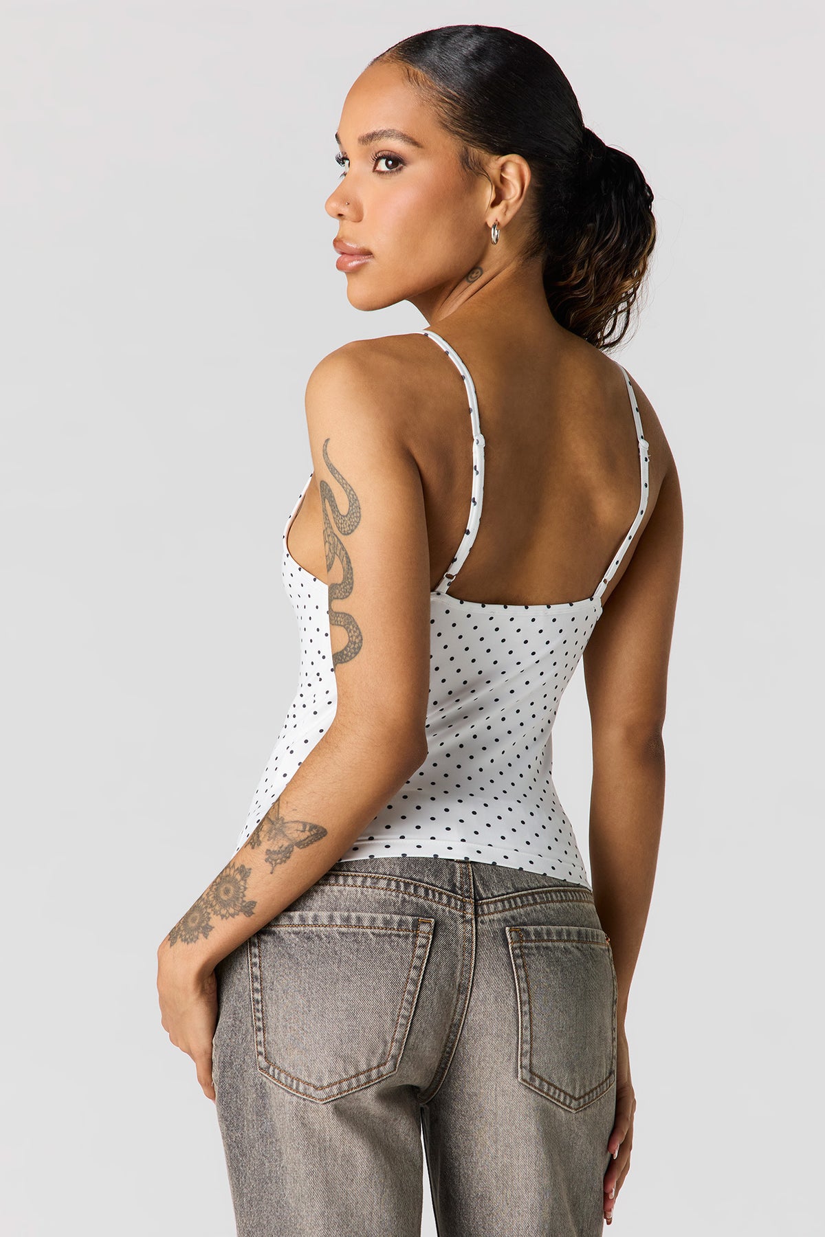Alt View 2. Luxe Heavy Contour V-Neck Cami - Ivory