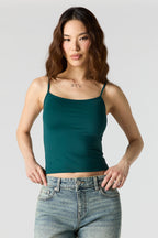 Camisole profilée en molleton de luxe avec encolure dégagée