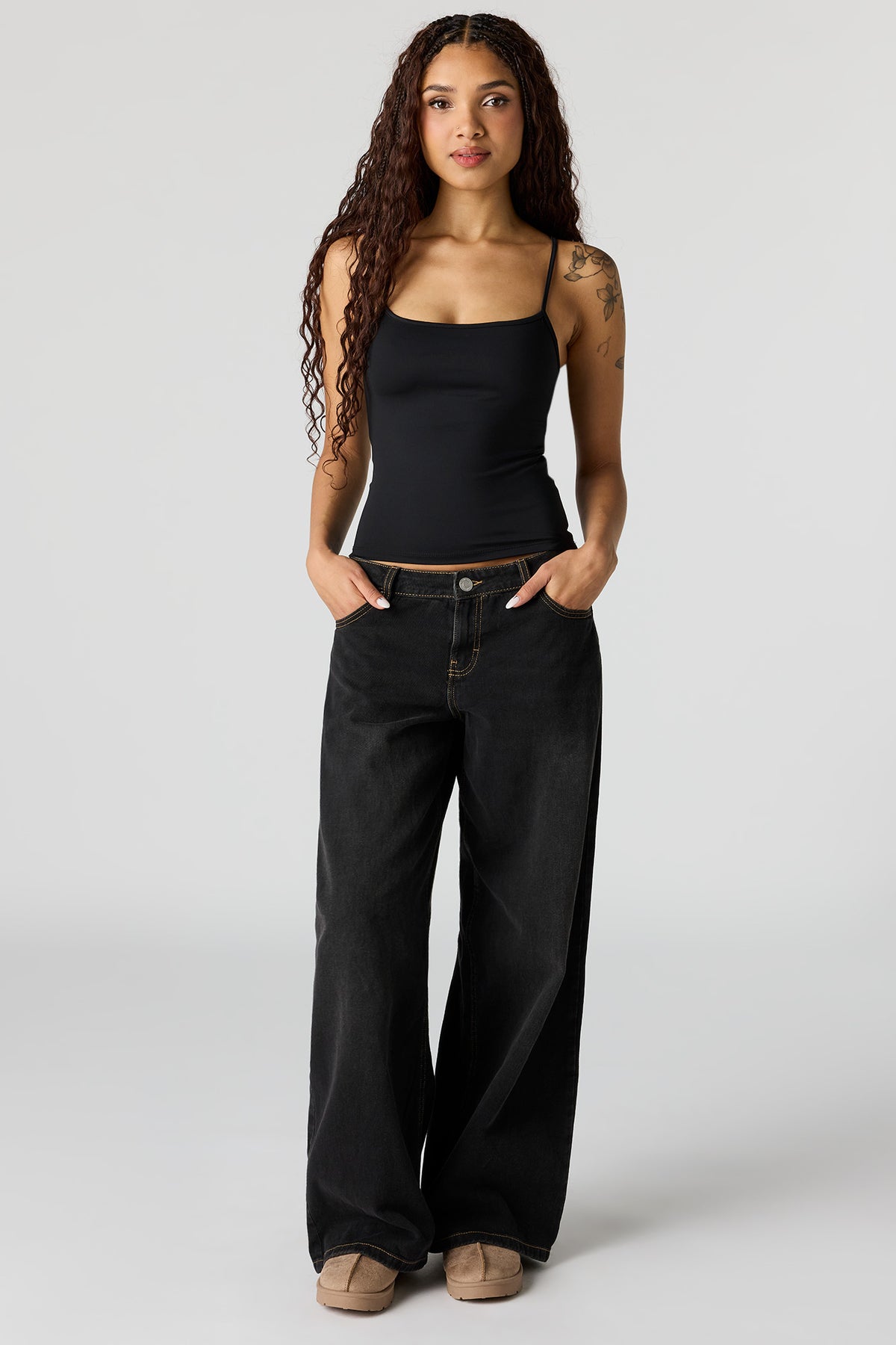 Alt View 3. Luxe Heavy Contour Cami - Black