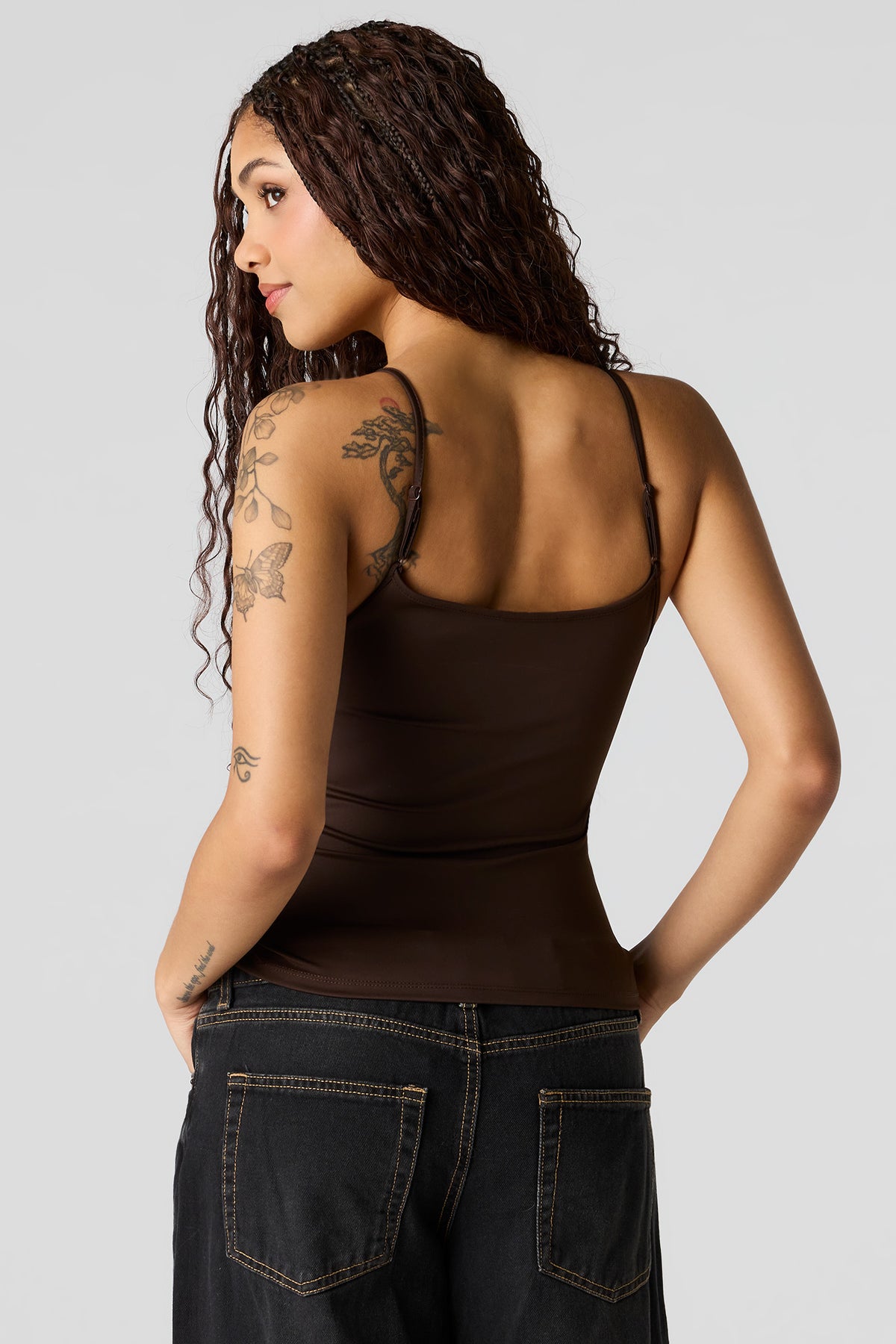 Alt View 2. Luxe Heavy Contour Cami - Brown