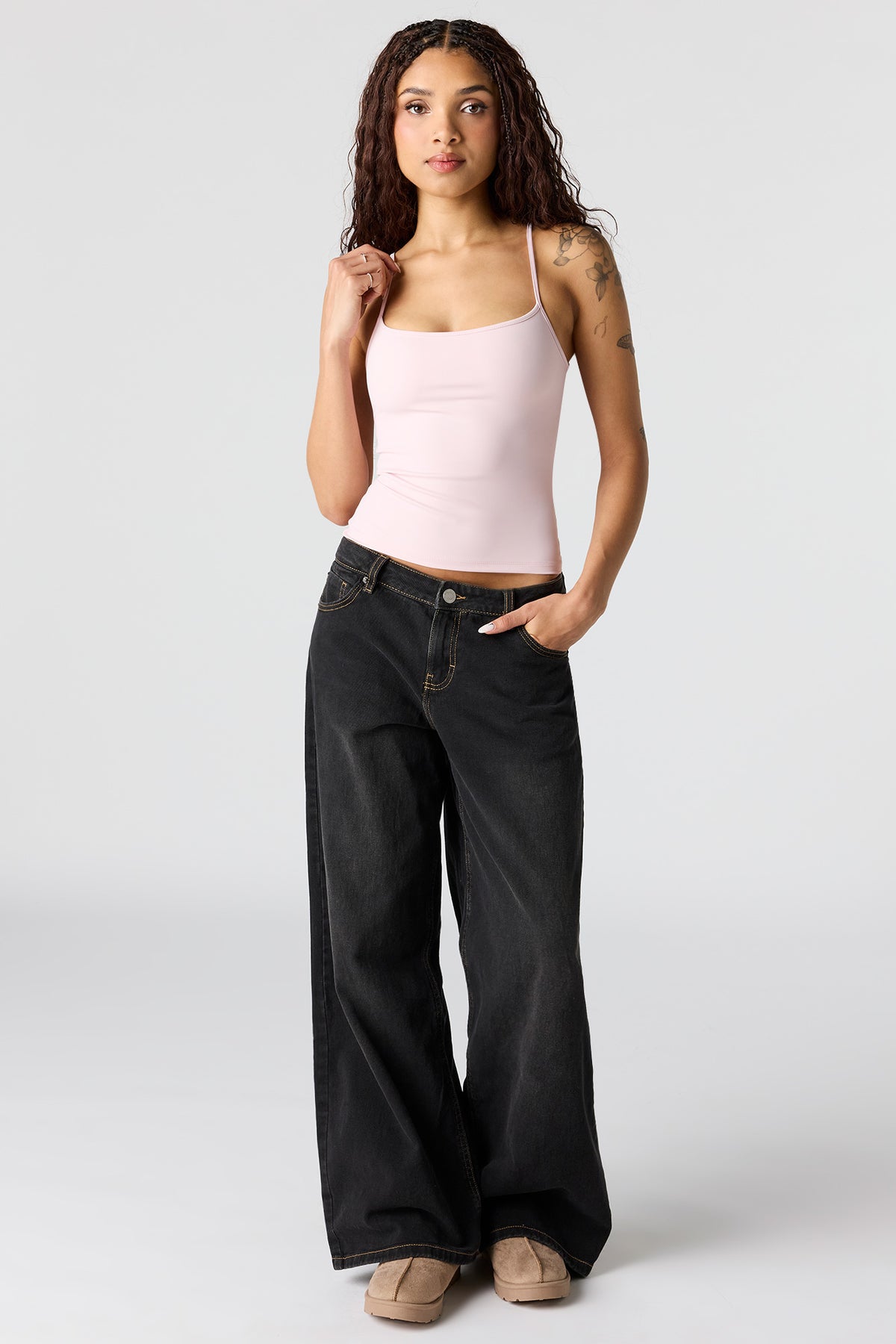 Alt View 3. Luxe Heavy Contour Cami - Light Pink