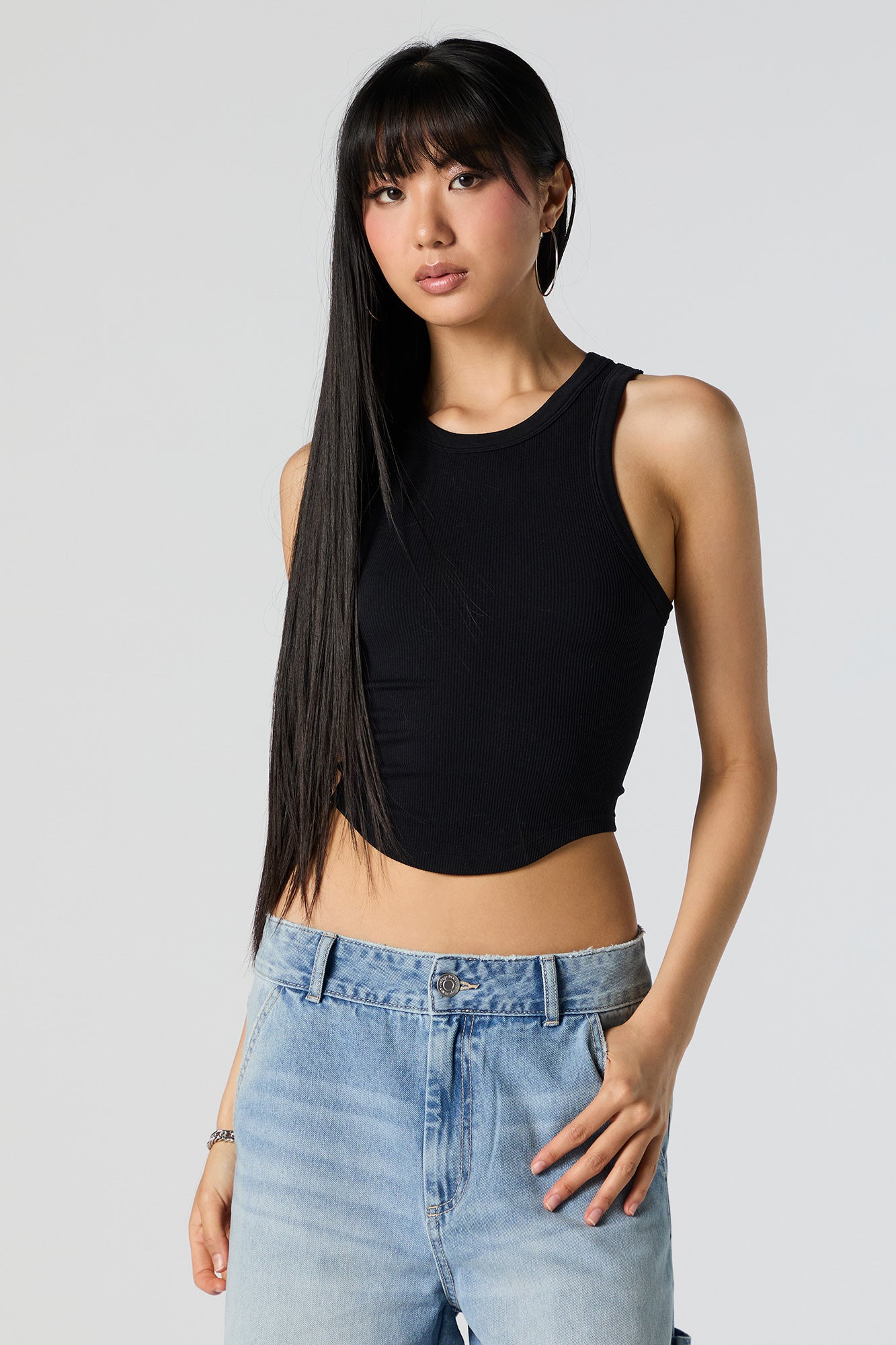 Seamless Ribbed Crop Tank