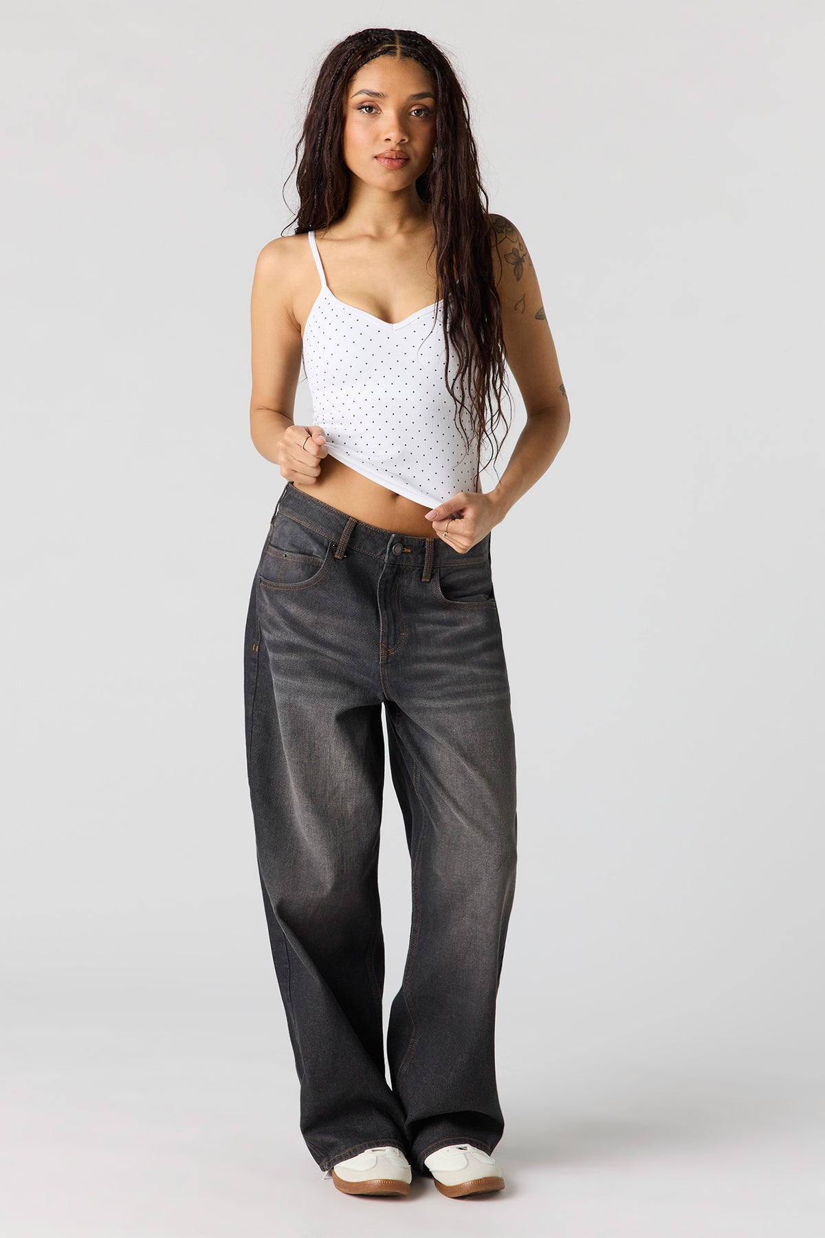 Alt View 3. Braless Seamless Ribbed V-Neck Cami - Off White