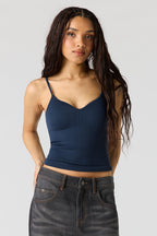 Braless Seamless Ribbed V-Neck Cami