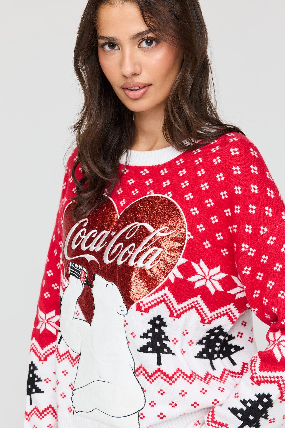Vue alternative 4. Chandail surdimensionné de Noël à imprimé Coca-Cola