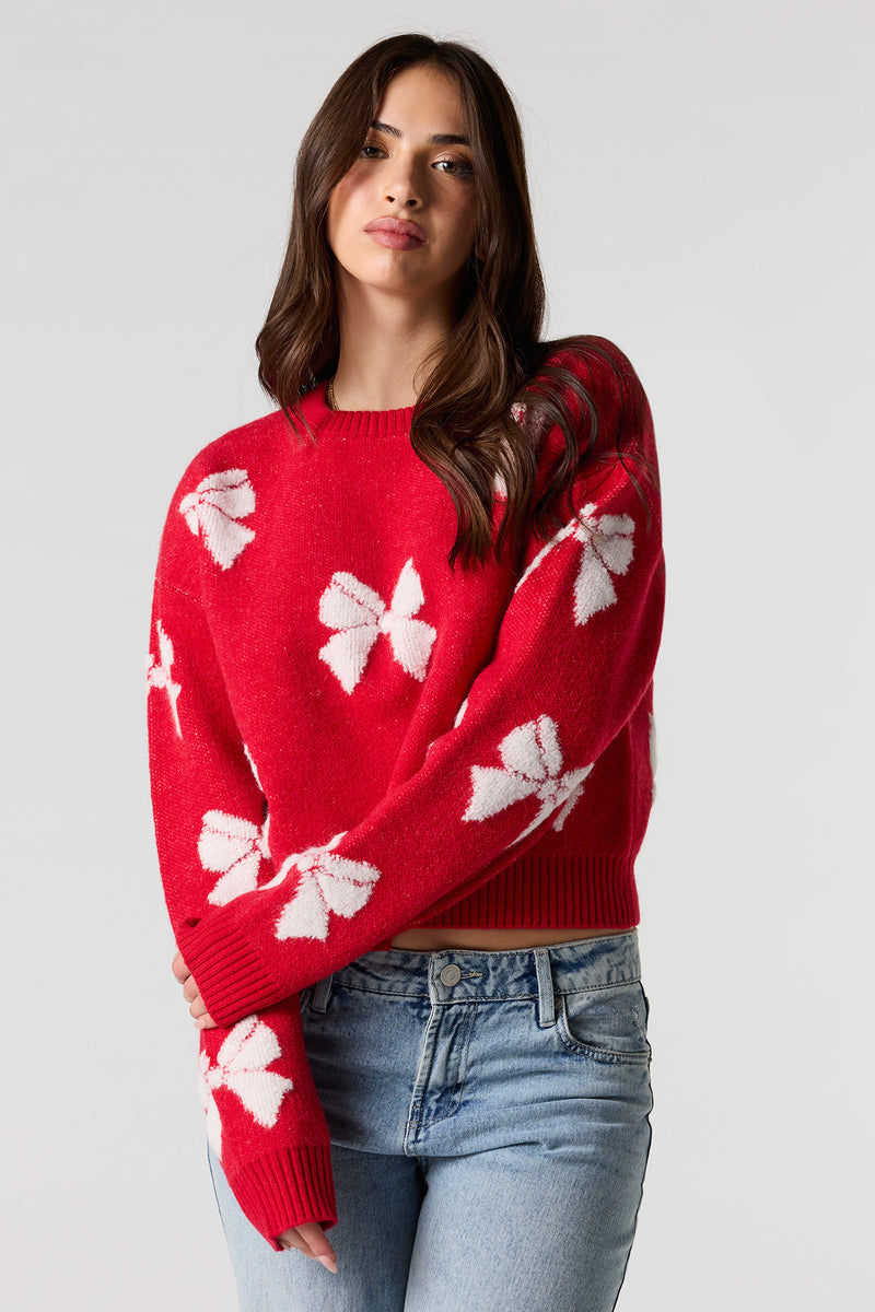 Mossy Jacquard Knit Christmas Sweater