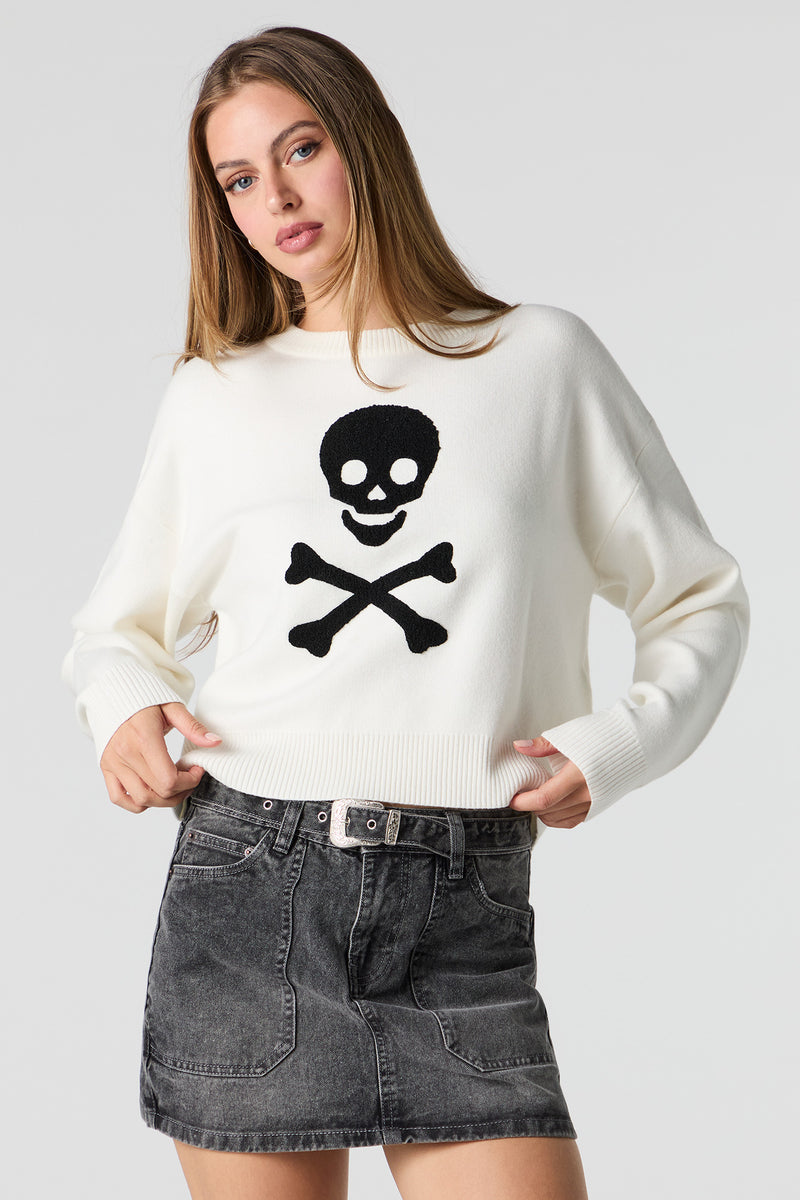 Halloween Jacquard Knit Oversized Sweater