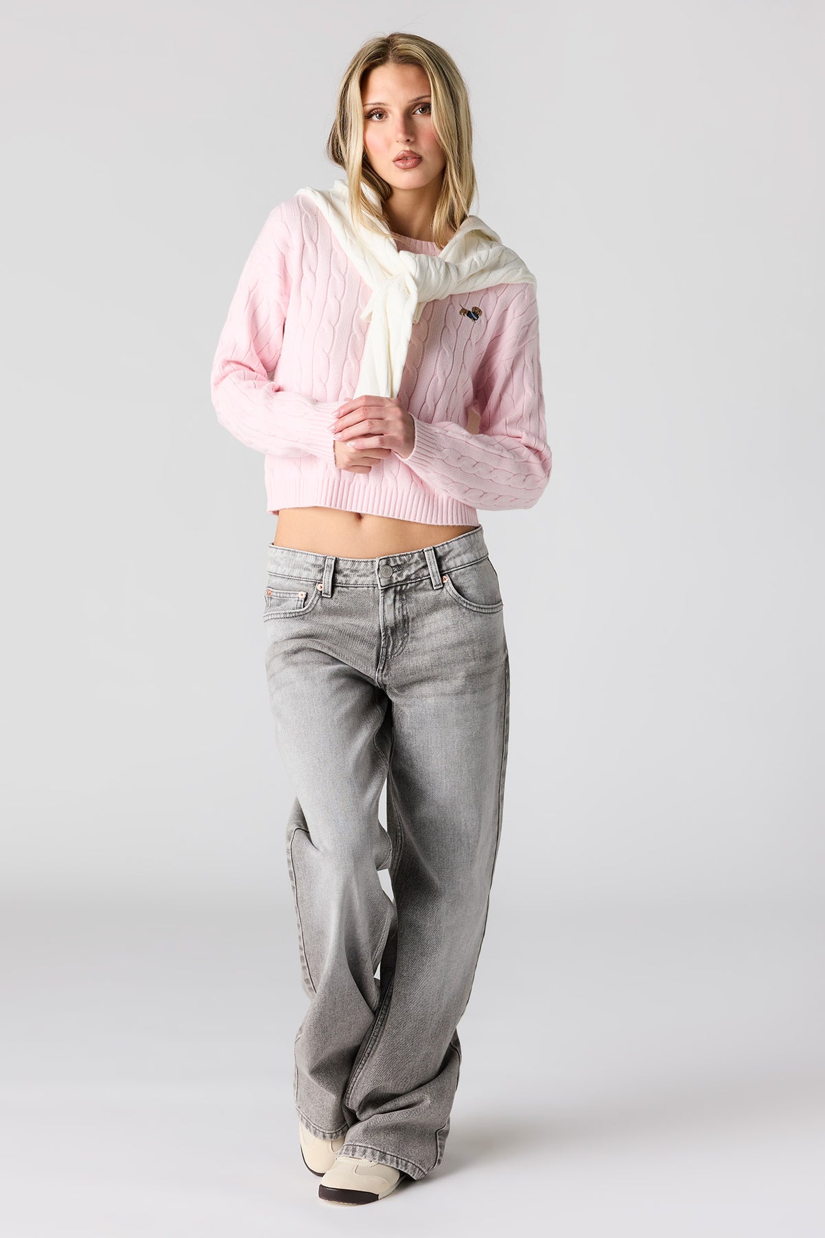 Brooklyn Low Rise Baggy Grey Jean - Charcoal