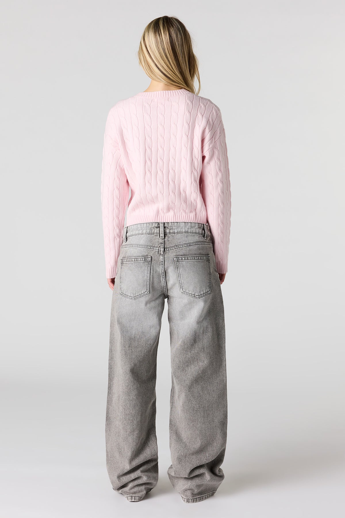 Alt View 3. Brooklyn Low Rise Baggy Grey Jean - Charcoal