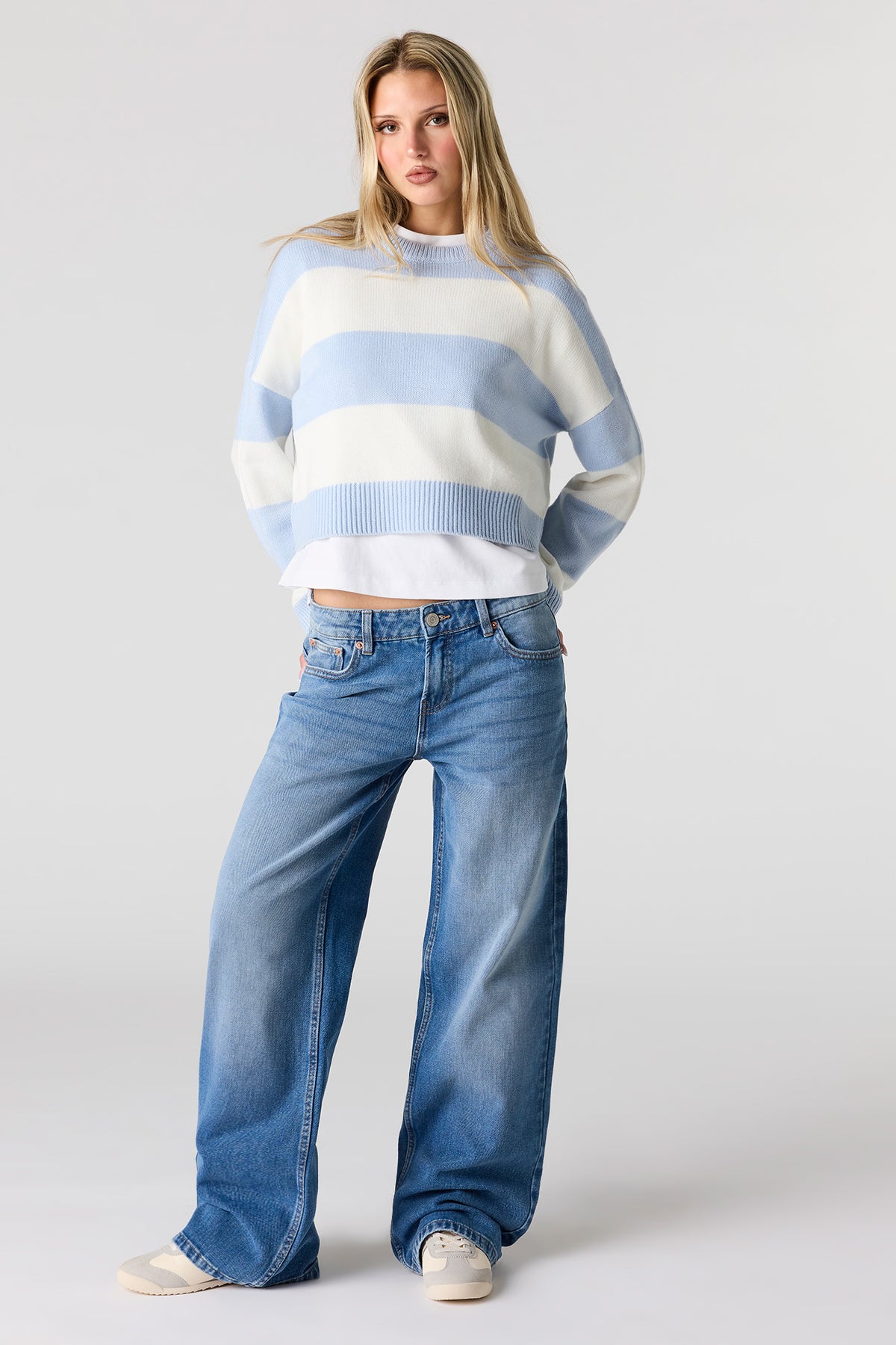 Brooklyn Low Rise Baggy Dark Jean - Denim Blue