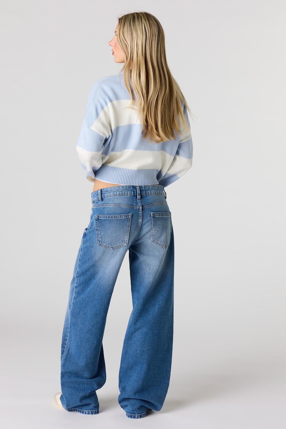 Alt View 3. Brooklyn Low Rise Baggy Dark Jean - Denim Blue