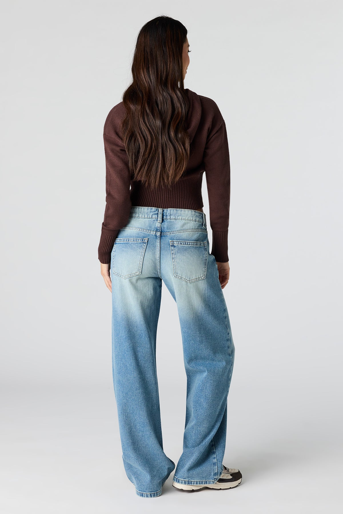 Vue alternative 3. Jean baggy délavé moyen vintage à taille basse