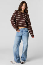 Jean extensible à jambe large Paris Moyen avec taille haute