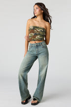 Paris Stretch High Rise Wide Leg Vintage Medium Jean