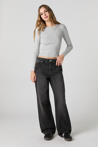 High Rise Wide Leg Black Jean – Urban Planet