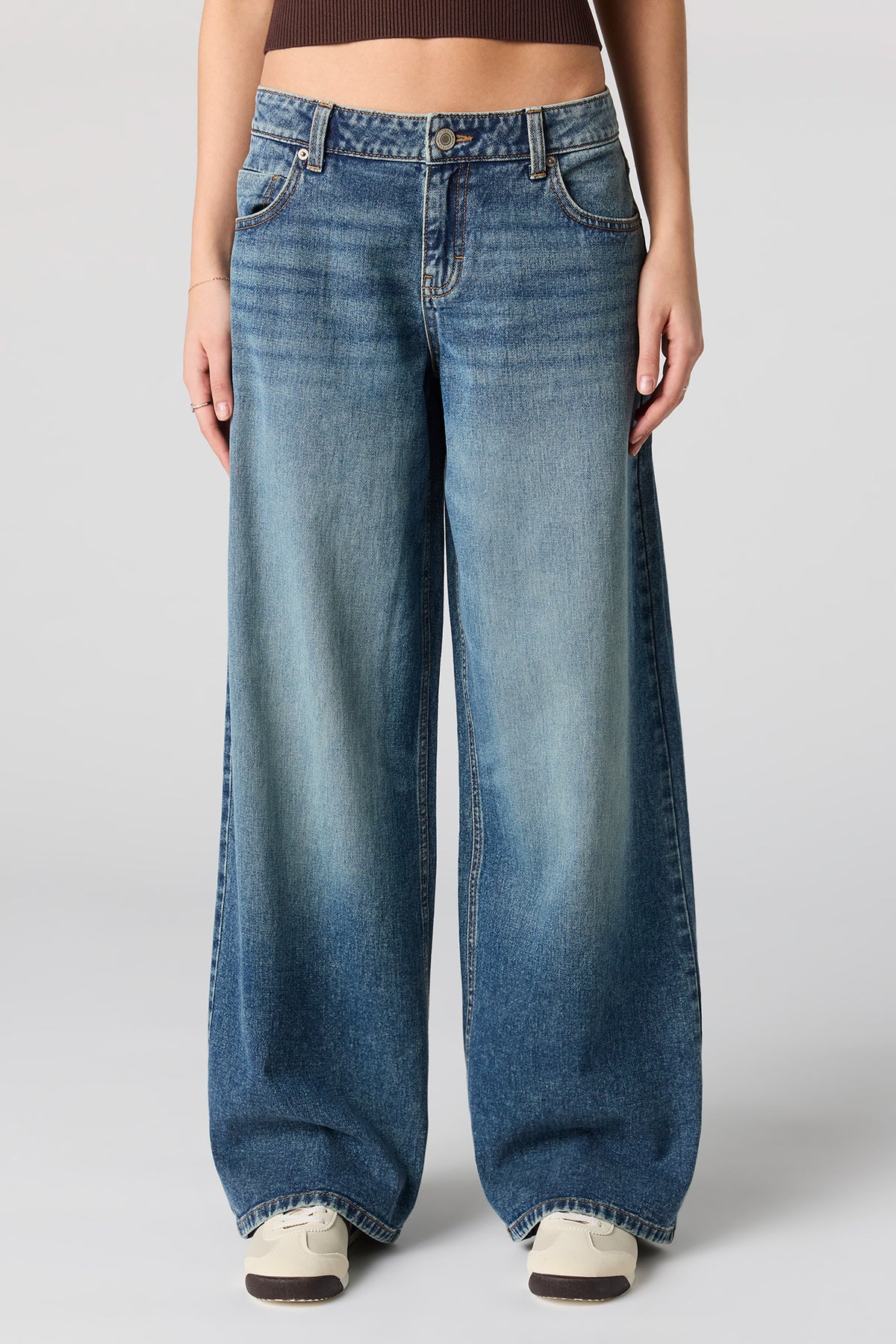 Alt View 2. London Low Rise Super Baggy Dark Jean - Midnight Blue