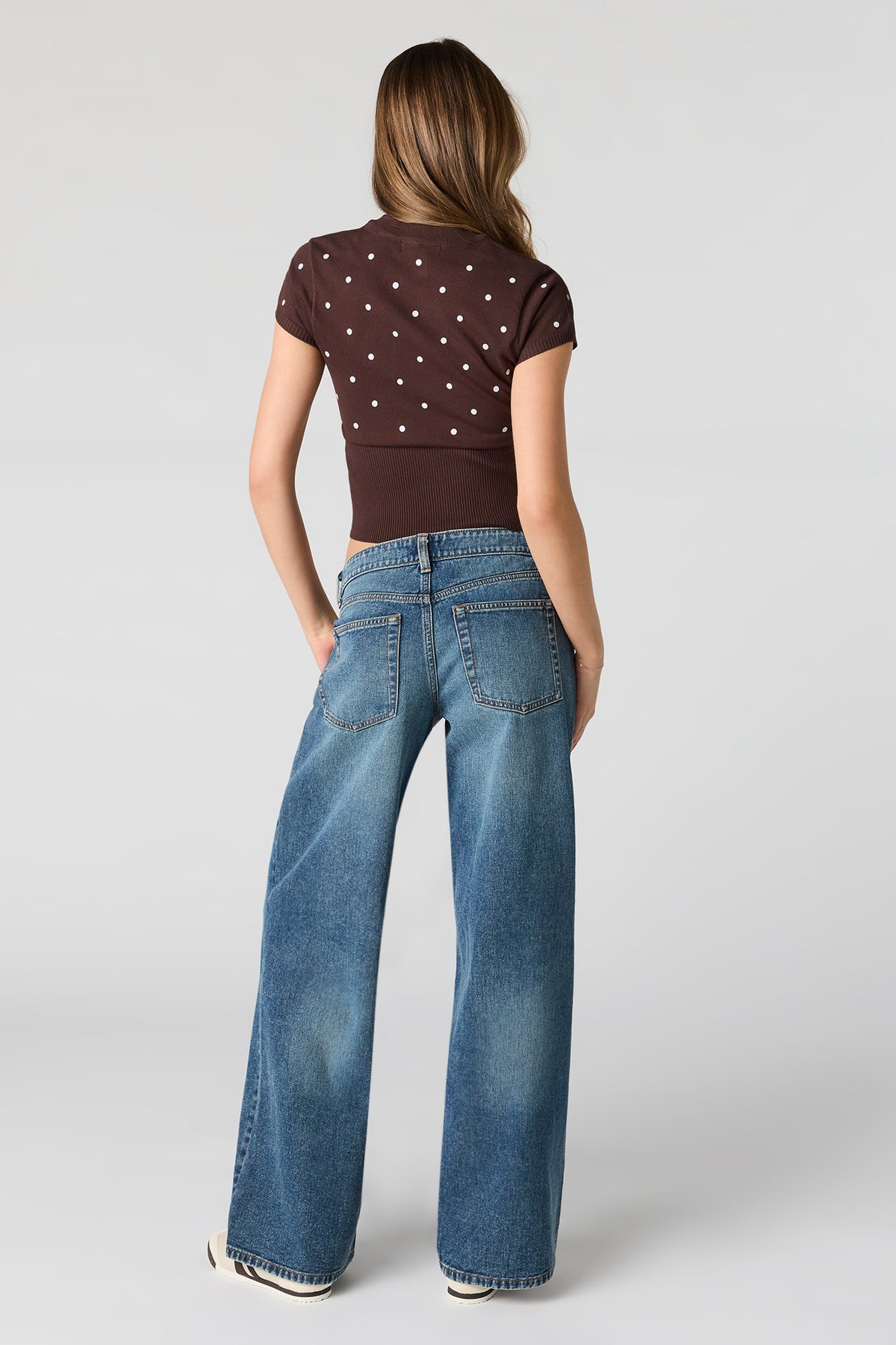 Alt View 3. London Low Rise Super Baggy Dark Jean - Midnight Blue