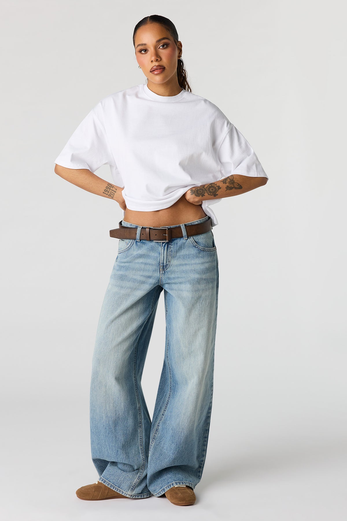 London Low Rise Super Baggy Vintage Medium Jean - Pacific Blue