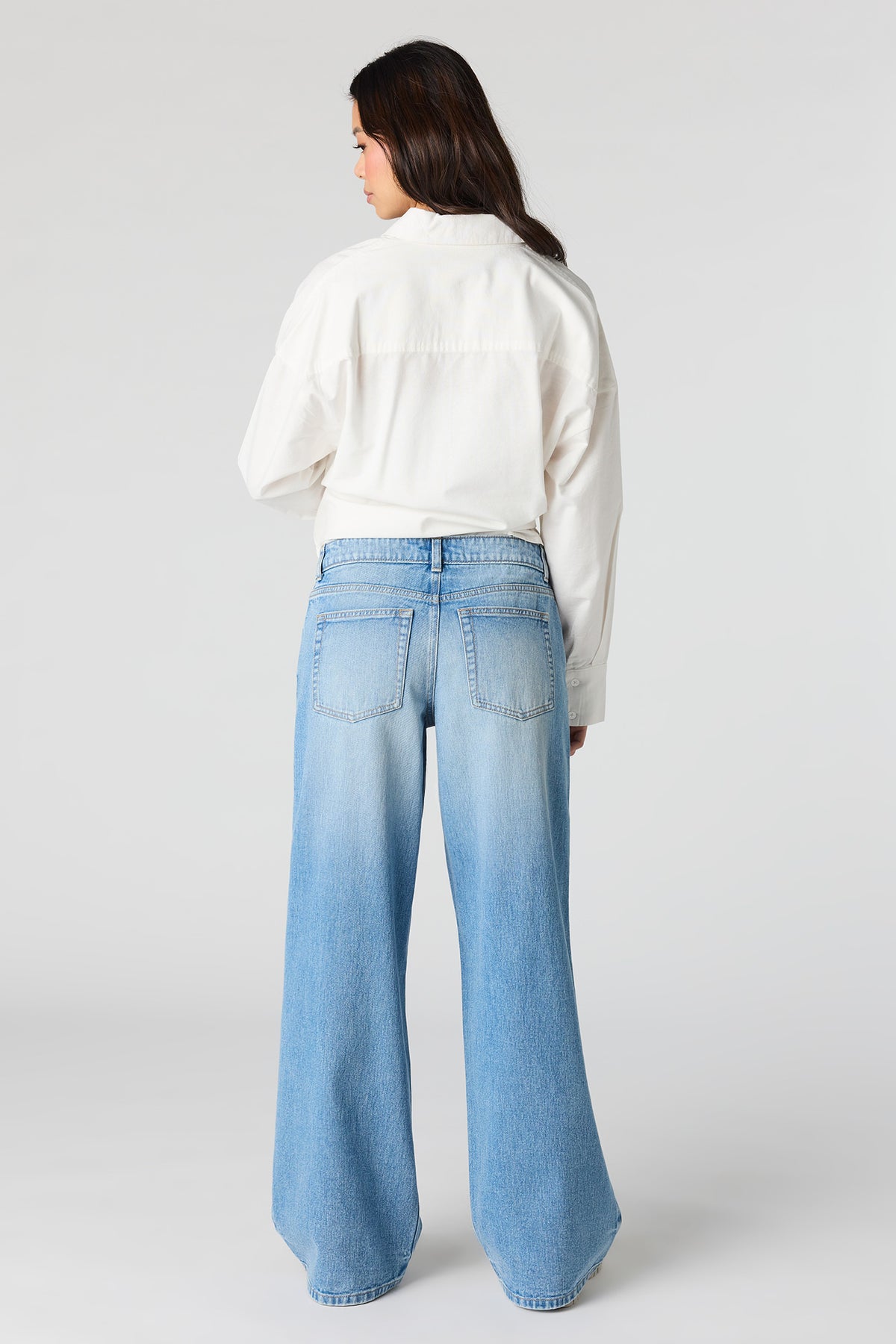 Vue alternative 3. Jean super baggy délavé moyen à taille basse