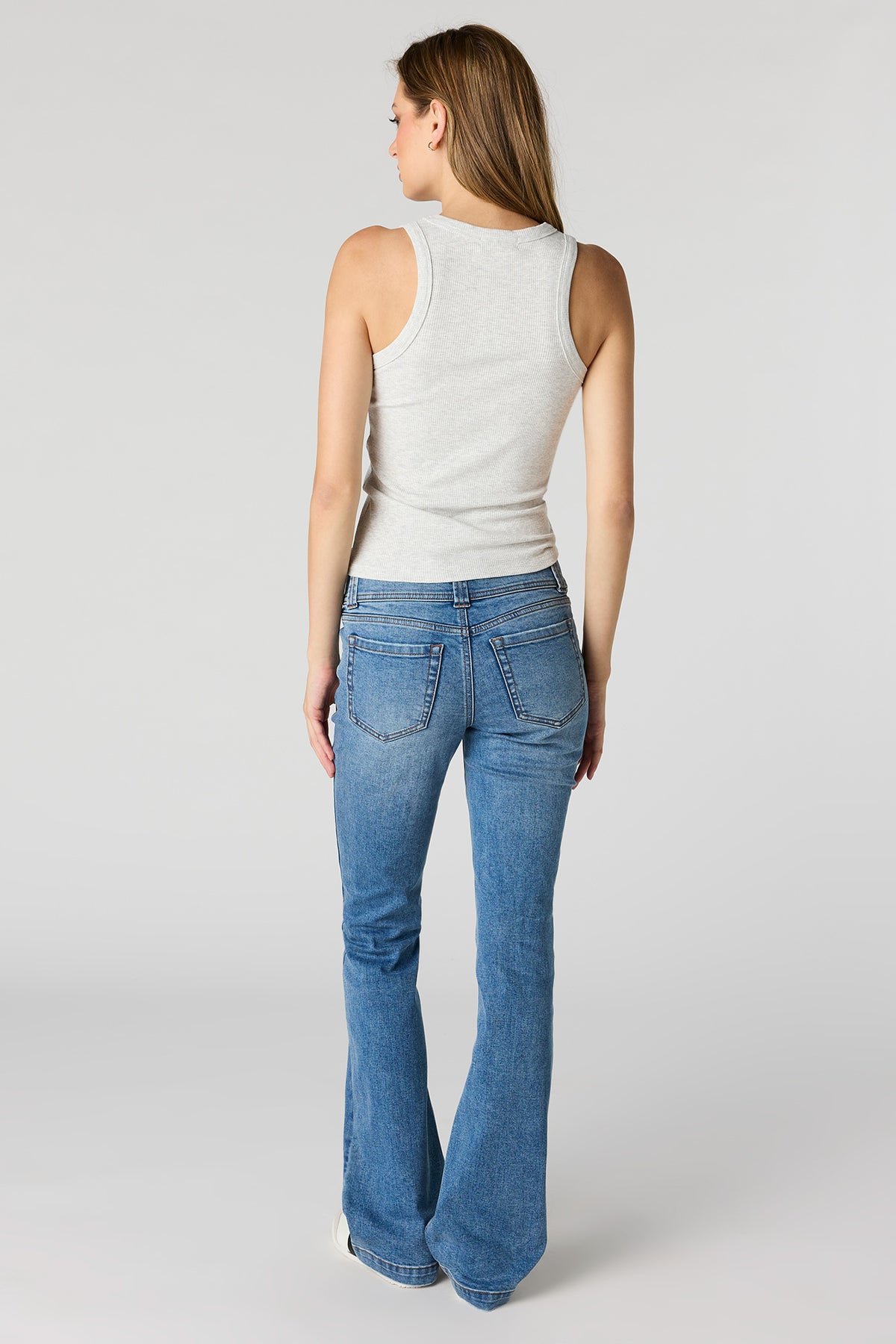 Alt View 3. Stretch Low Rise Bootcut Medium Jean - Medium Blue