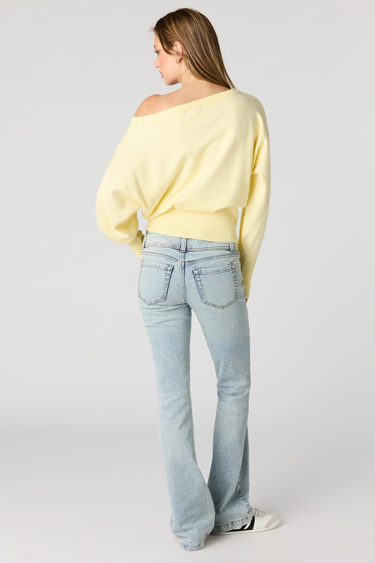 Alt View 3. Stretch Low Rise Bootcut Vintage Jean - Sky Blue