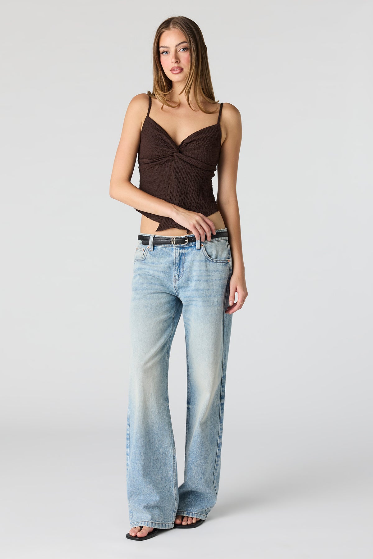 Brooklyn Low Rise Baggy Medium Jean - Medium Blue