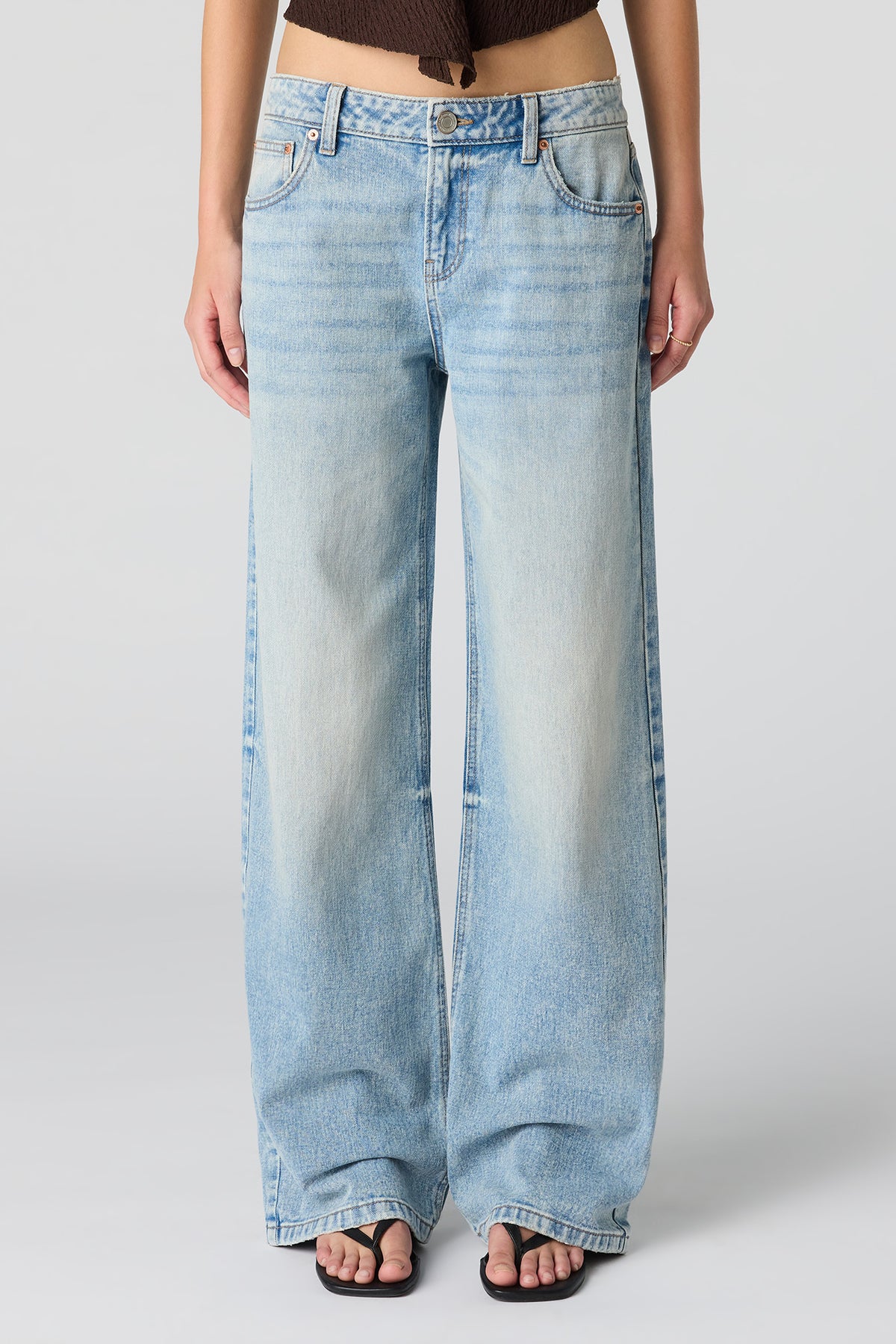 Alt View 2. Brooklyn Low Rise Baggy Medium Jean - Medium Blue