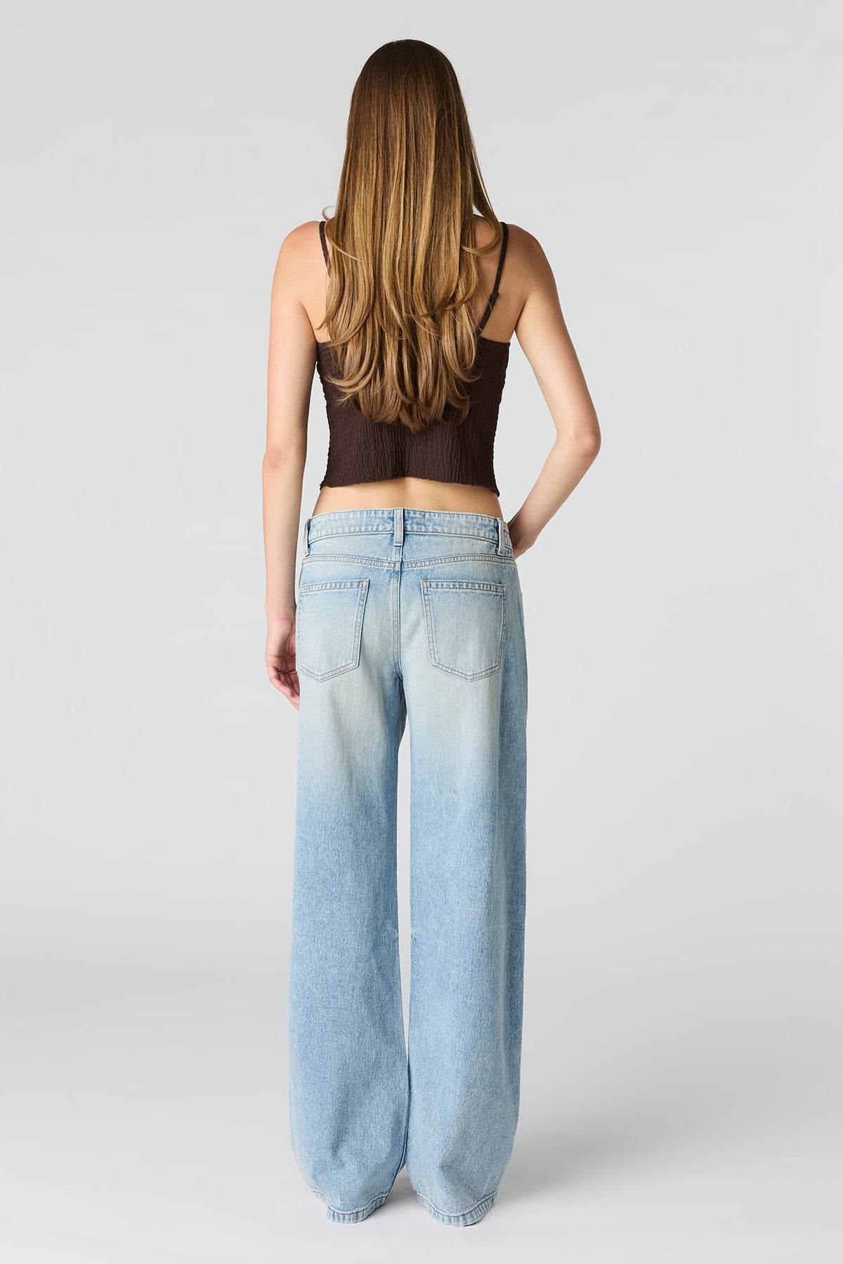 Alt View 3. Brooklyn Low Rise Baggy Medium Jean - Medium Blue
